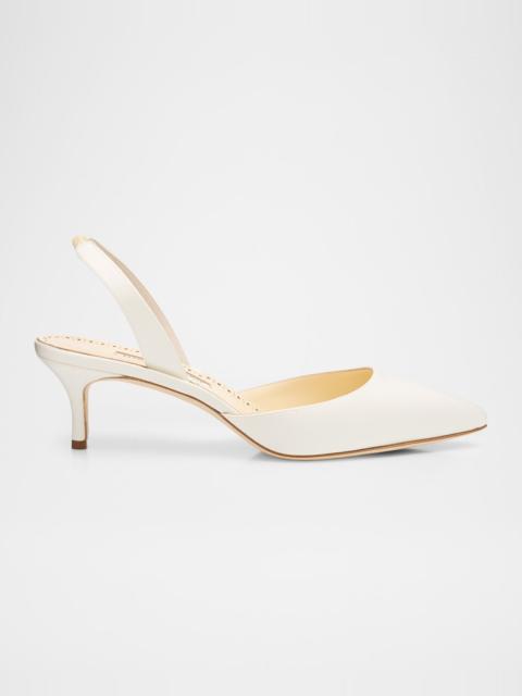 Manolo Blahnik Carolyne Kitten-Heel Halter Pumps