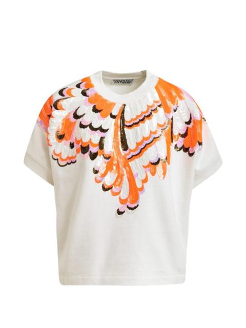 ESSENTIEL ANTWERP sequined peacock T-shirt