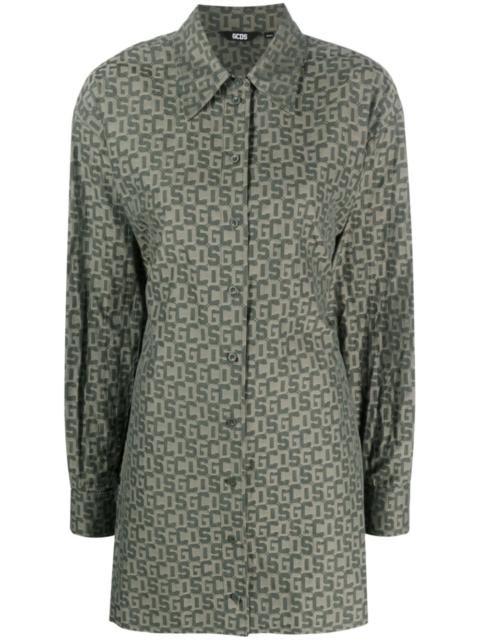 GCDS logo-print shirt dress