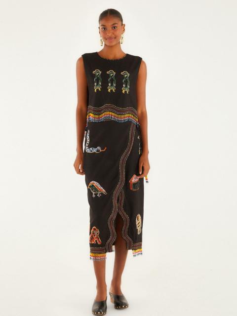 Ana Leovy Farm Rio Figures Wrap Midi Skirt