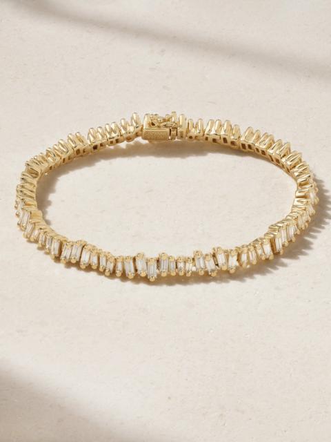 SUZANNE KALAN 18-karat Gold Diamond Tennis Bracelet