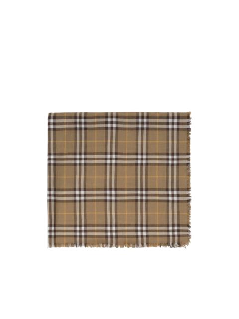 Burberry Check cashmere silk scarf