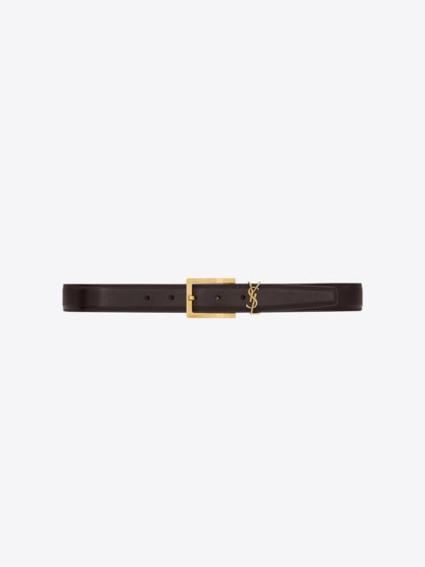 SAINT LAURENT cassandre belt in shiny leather