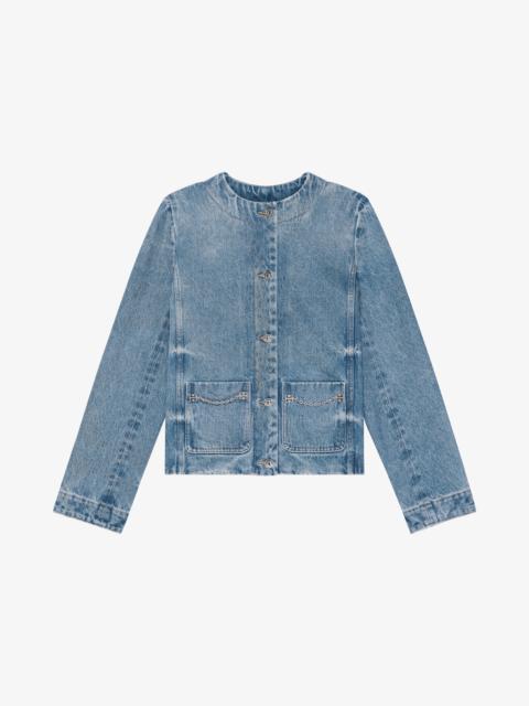 Givenchy JACKET IN DENIM WITH CHAIN DETAILS