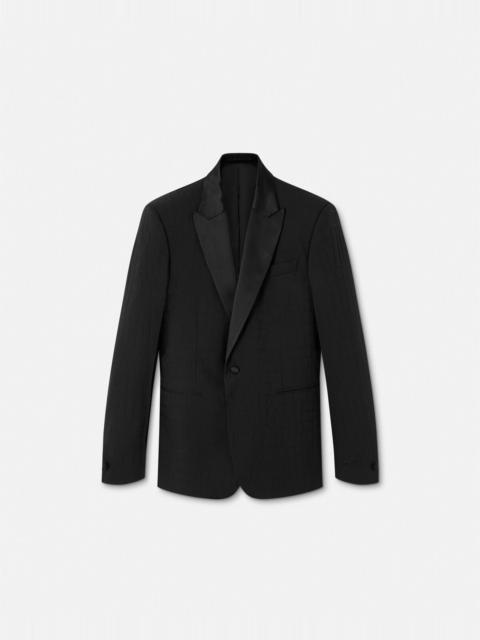 VERSACE Croc-Effect Jacquard Blazer