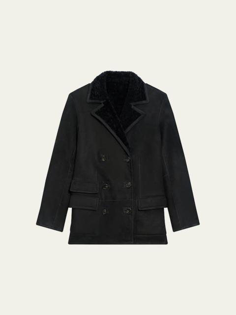 Theory Shearling Peacoat Blazer
