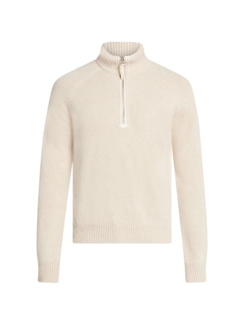 half-zip knitted jumper