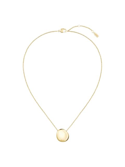 BOSS GOLD-TONE NECKLACE WITH PEBBLE-STYLE PENDANT