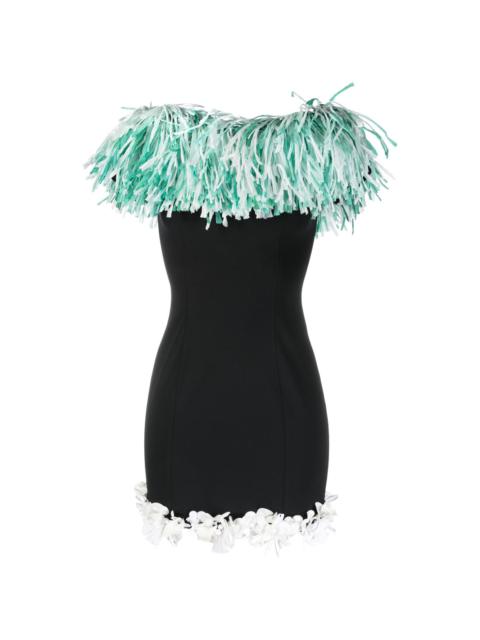 fringe-trim mini dress