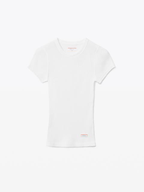 Alexander Wang Scoop Neck Ribbed Cotton Tee