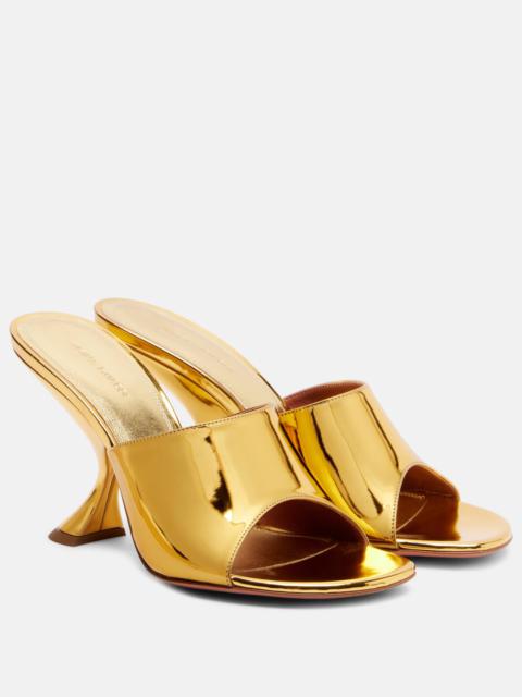 Amina Muaddi Taylor 90 leather mules