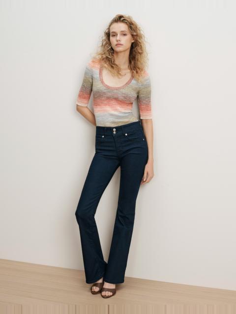 VERONICA BEARD BEVERLY MID-RISE SKINNY-FLARE JEAN