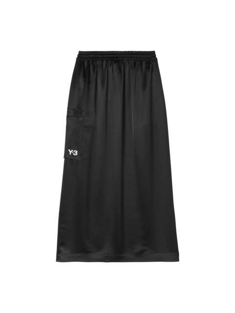 Y-3 Tech Silk Skirt in Black