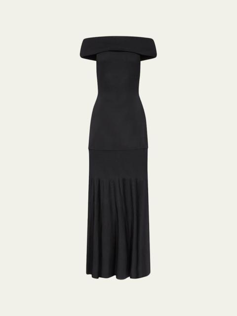 FFORME Rosina Off-The-Shoulder Sheer Maxi Dress
