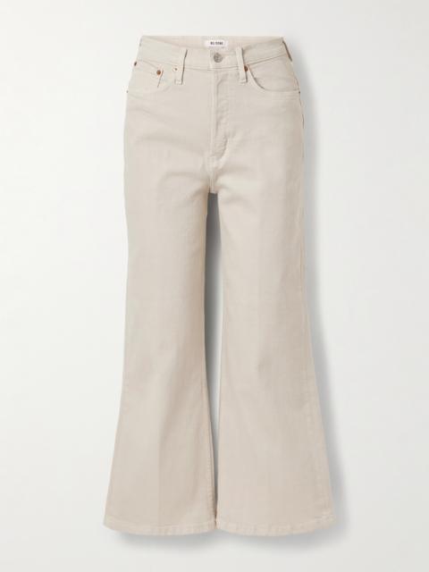 RE/DONE Cropped High-rise Flared Jeans