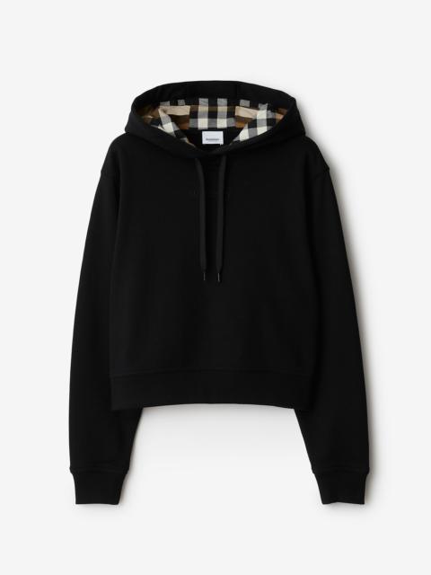Burberry Cropped Cotton Hoodie