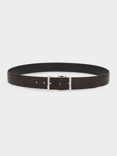 FERRAGAMO Men's Double Adjustable Leather Belt