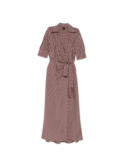 PINKO striped maxi shirt dress