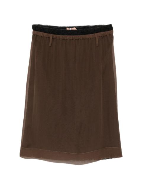 N°21 lace-trim Rock skirt