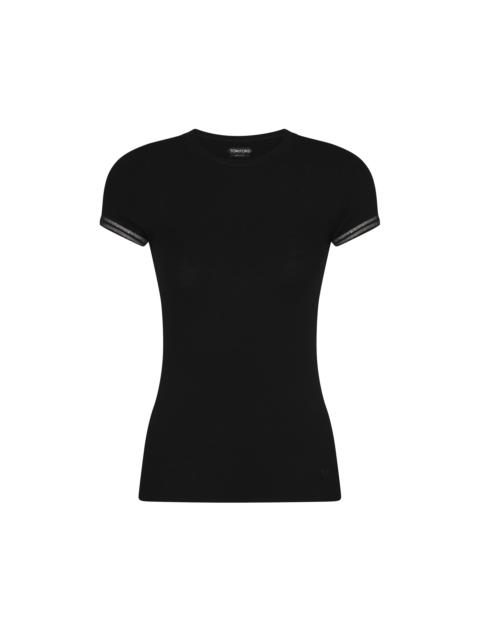 TOM FORD FULL NEEDLE FINE CASHMERE SILK KNIT T-SHIRT