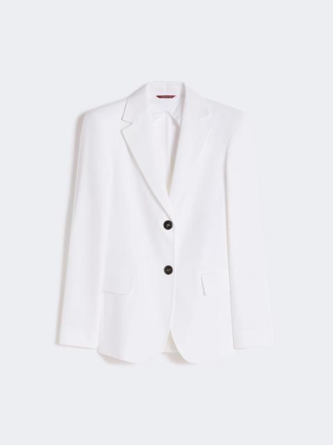 Max Mara Double cotton crêpe blazer - WHITE