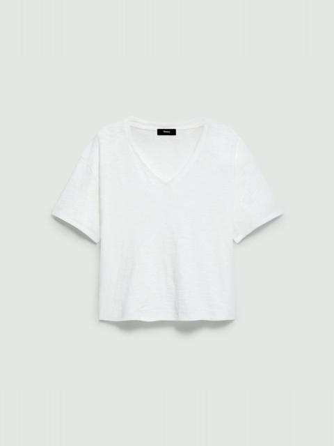 Theory Relaxed V-Neck Tee in Cotton