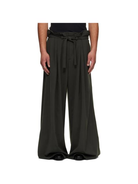 LU'U DAN Gray Slacker Maxis Trousers