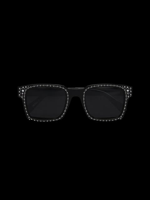 Moncler Crystal-Encrusted Squared Sunglasses