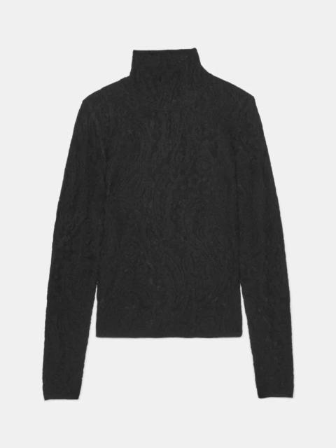 kate spade Lace Knit Turtleneck Top