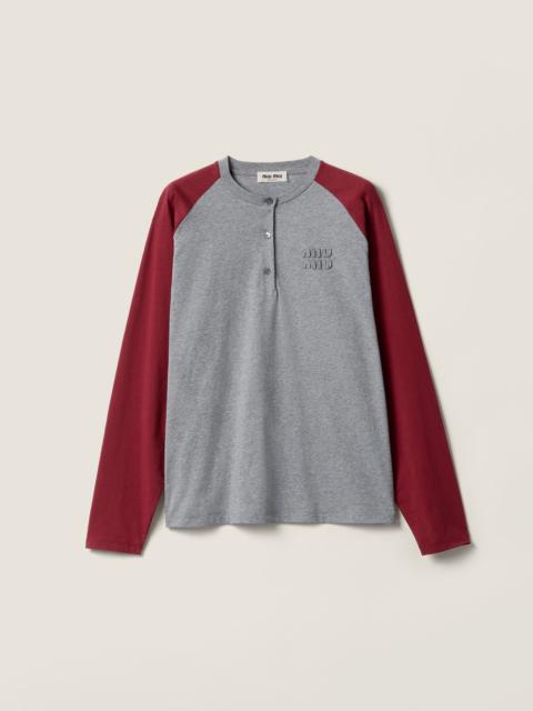 Miu Miu Cotton jersey Henley shirt