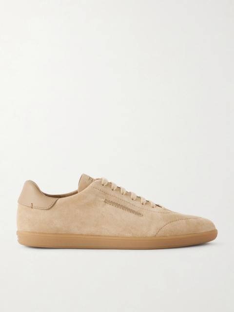 ZEGNA 232 Leather-Trimmed Suede Sneakers