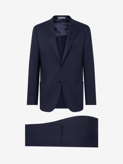 CORNELIANI Blue techno stretch cotton suit