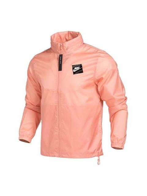 Men's Nike Casual Windproof Pink Hooded Jacket AR2609-606