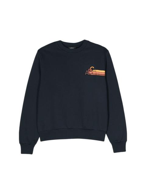 logo-stamp cotton sweatshirt