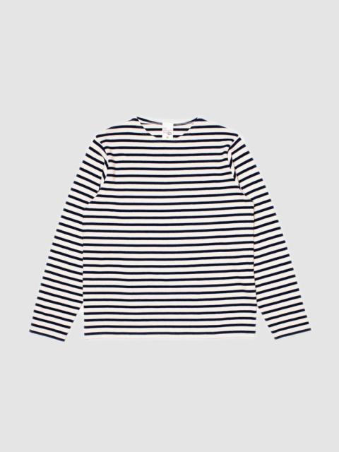 Nudie Jeans Charles Stripe LS T-shirt Offwhite/Blue