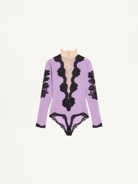 Valentino JERSEY BODYSUIT WITH LACE