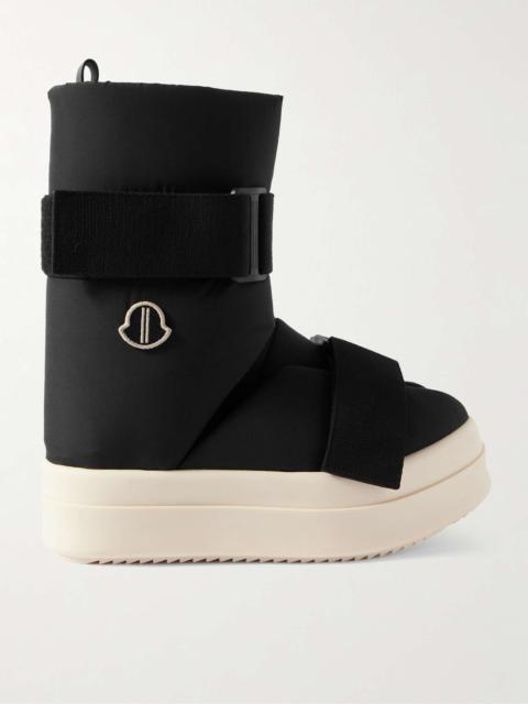 Rick Owens + Moncler Logo-Appliquéd Padded Shell Boots