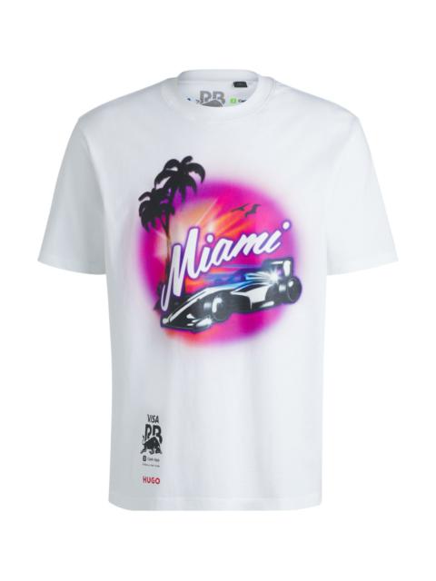HUGO HUGO X VCARB FANWEAR T-SHIRT WITH MIAMI ARTWORK