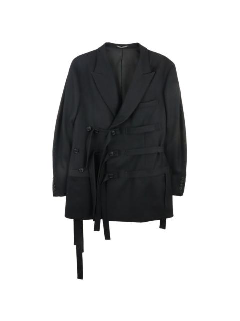 Yohji Yamamoto Worsted Tasmania belted wool blazer
