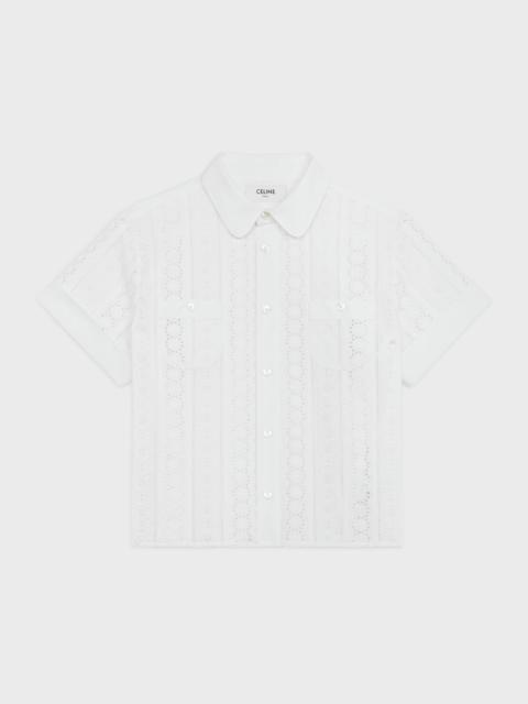 CELINE shirt in broderie anglaise cotton