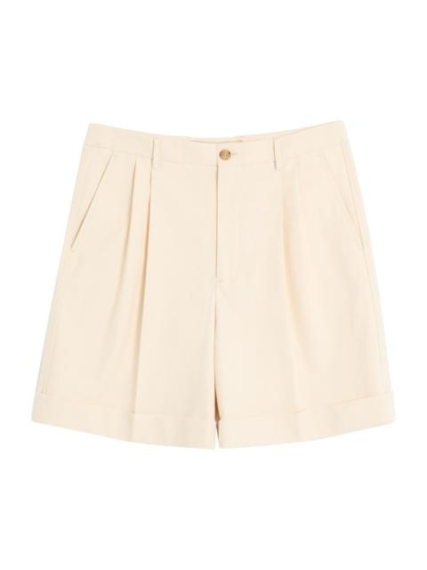 Valentino Men's Cotton Canvas Cuffed Bermuda Shorts - Shell