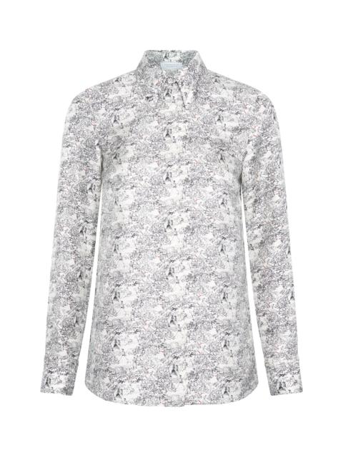 GABRIELA HEARST Cruz Shirt in Ivory Multi Printed Silk Twill