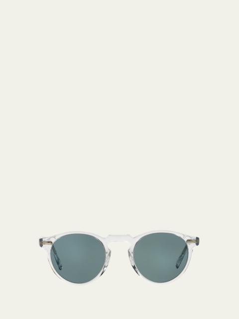 Oliver Peoples Gregory Peck Round Acetate Sunglasses