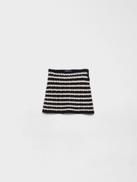 Prada Cotton crochet miniskirt