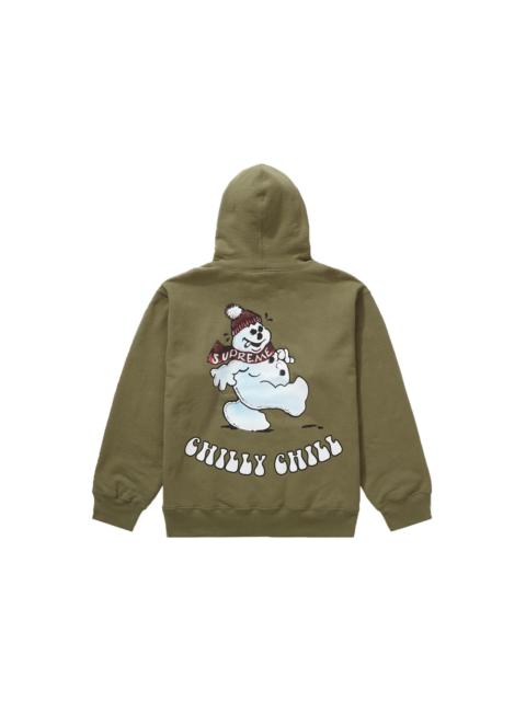 Supreme Snowman Hooded Sweatshirt Light Olive