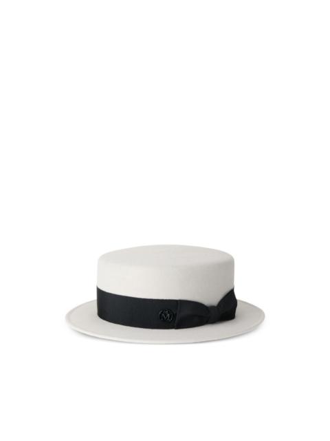 MAISON MICHEL logo-plaque hat