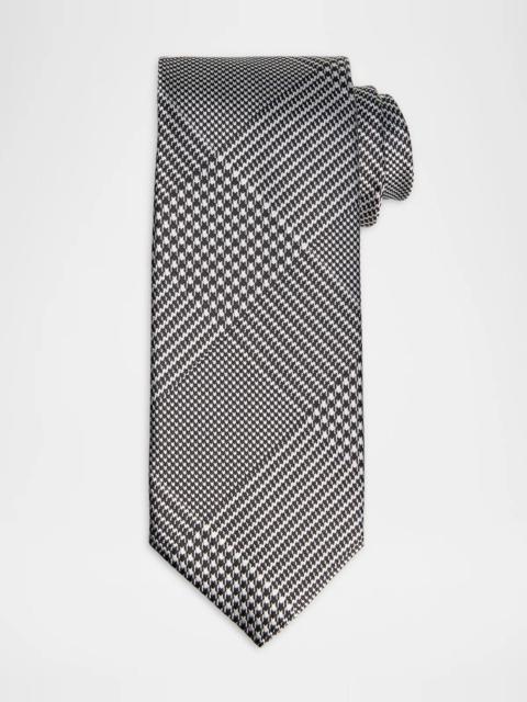 TOM FORD Men's Glen Plaid Linen Tie