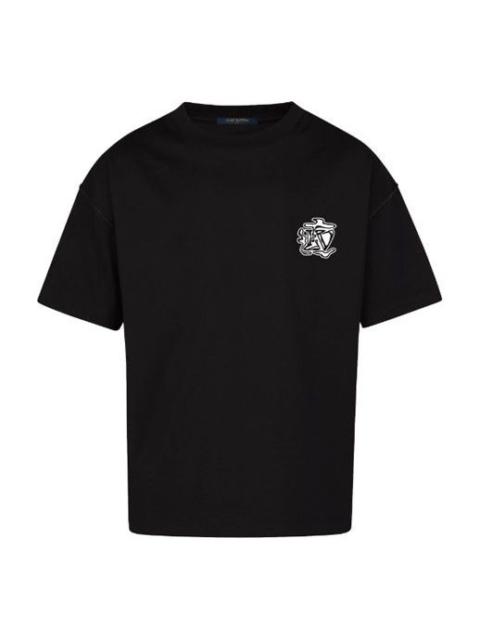 Louis Vuitton LOUIS VUITTON LV LOUIS VUITTON LV Non-Shoes Smoke Print Crew Neck For Men Black 1A5PH