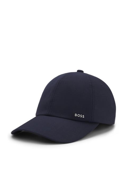BOSS LOGO-RIVET CAP IN A WOOL BLEND