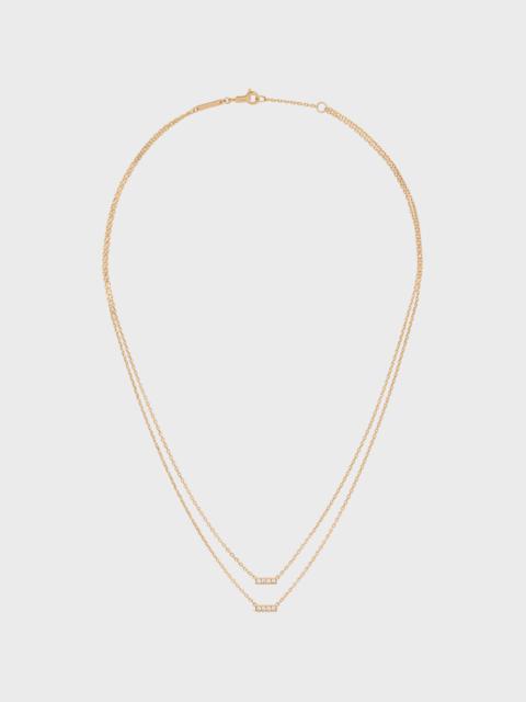 CELINE Celine Line Double Necklace in Yellow Gold and Diamonds